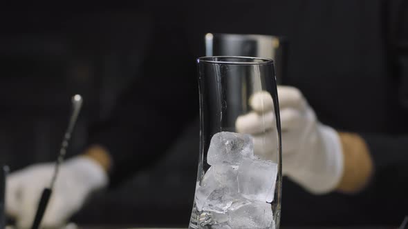 Pouring Pina Colada Cocktail