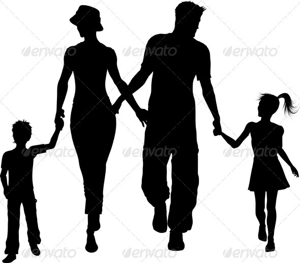 Family silhouette