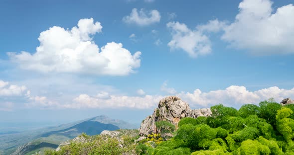 Clouds high in the mountains