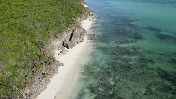 Ocean Landscape Near the Coast of Zanzibar Tanzania