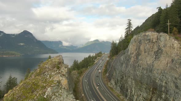 Sea To Sky Hwy in Howe Sound Near Squamish