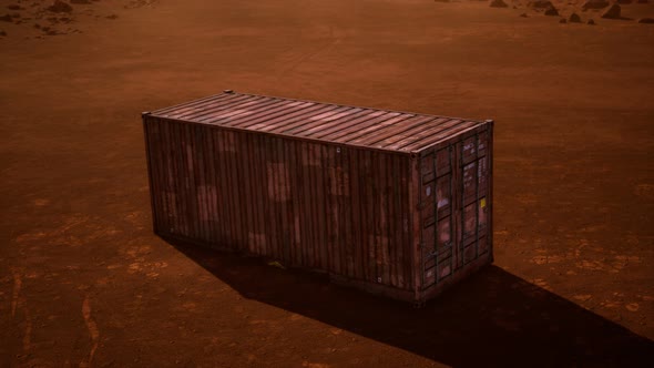 Abandoned Shipping Container in the Desert alt