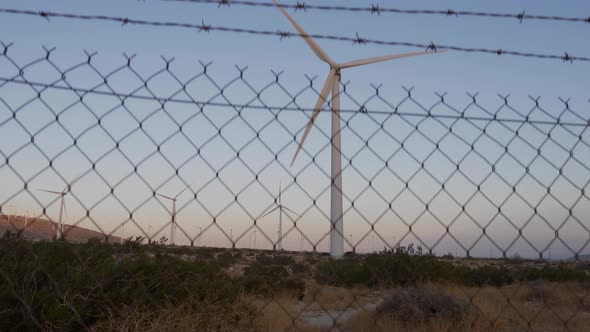 Wind turbines in Southern California near Palm Springs