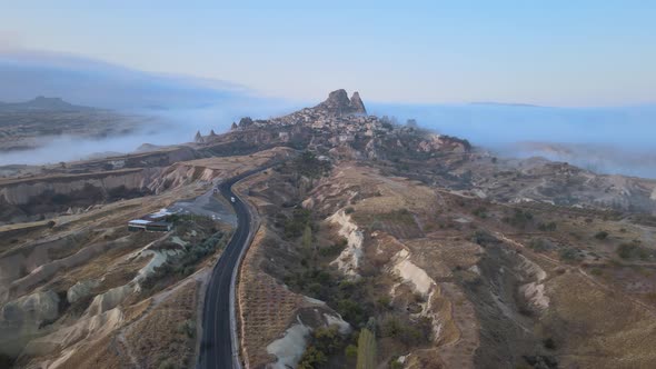 Goreme National Park Near Nevsehir Town. Turkey. Aerial View