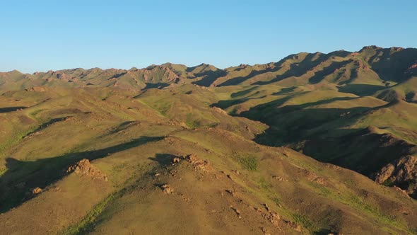 Aerial View of Mountains in Yol Valley Mongolia