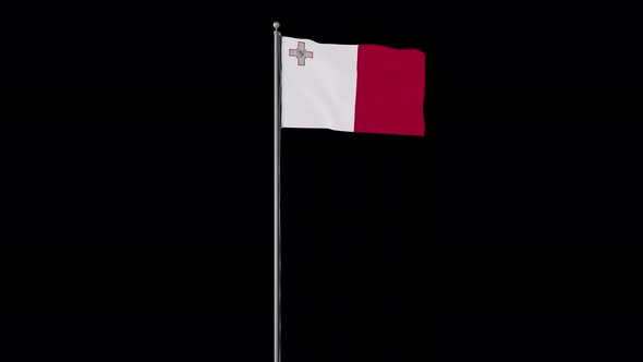 Malta Flag Pole Loops With Alpha