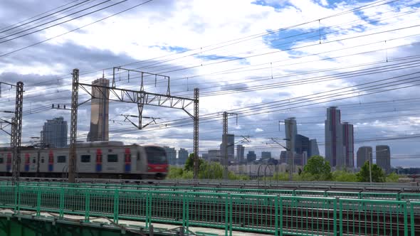 Seoul Yeouido Building Hangang Railway Bridge Train