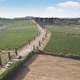 Tuscany vineyards along the road - Aerial - VideoHive Item for Sale