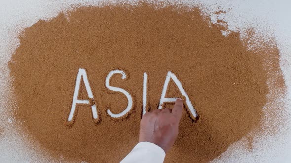 Hand Writes On Curry Asia