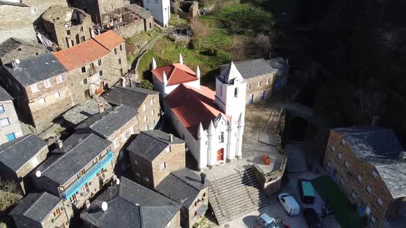 The beautiful village of Piódão in Portugal, with houses made of shale stone