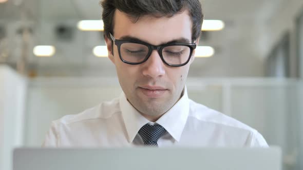 Smiling Businessman Frontal View