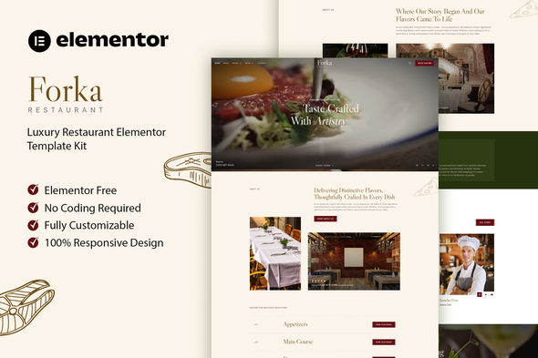 Forka - Luxury Restaurant Elementor Template Kit