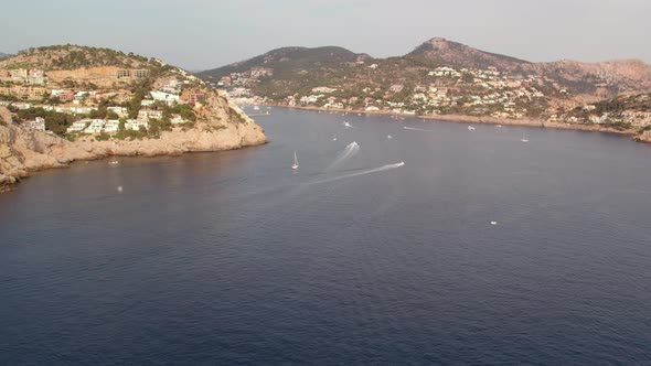 Aerial drone video of Port d'Andratx