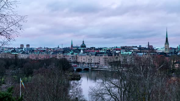 4K Timelapse of Stockholm Sunset weden Scandinavia