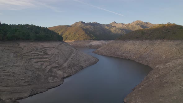 Low Water Level in Lake for Energy Saving