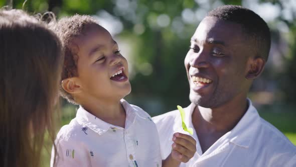 Young Multiracial Family in the Park