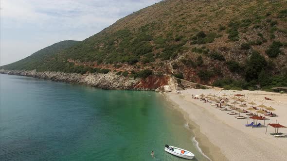 Side view of beach in Albania