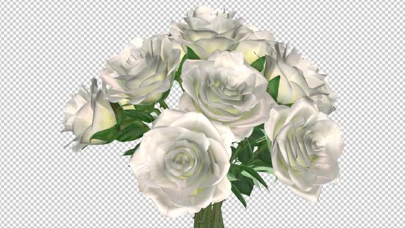 White Rose Bouquet - Flying Transition - Pack of 2