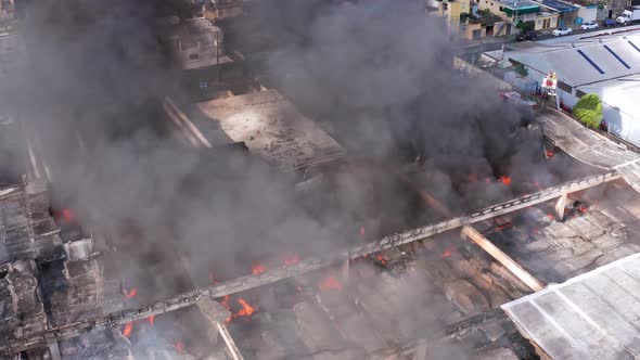 Fire Disaster Accident At La Reina Mattress Factory In The Industrial District Of La Fe, Santo Domin