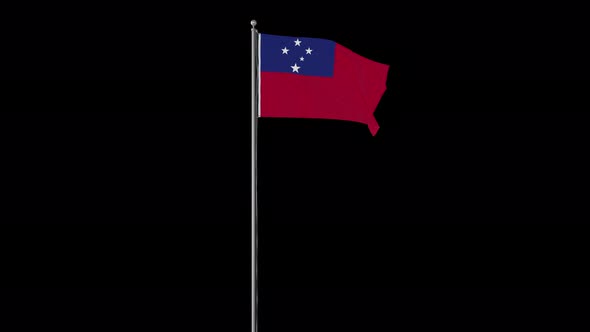 Samoa Flag Pole Loops With Alpha