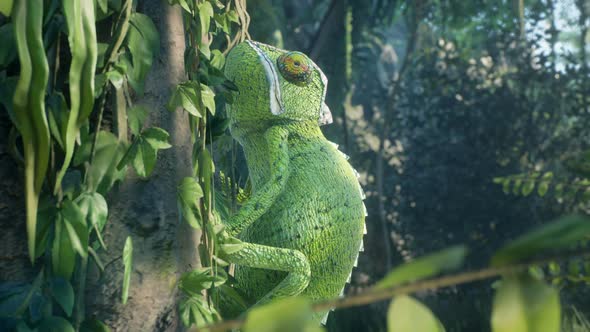 A Green Chameleon