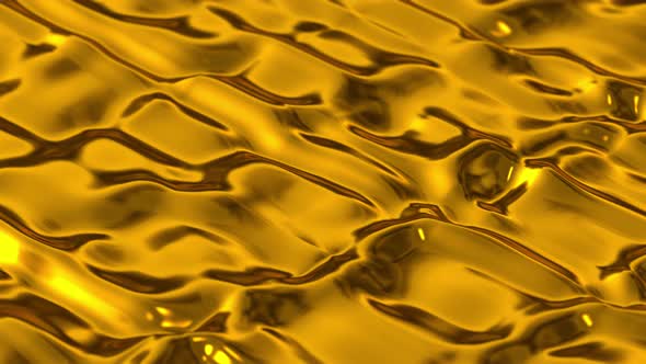 Surface Tension of Stretched Gold Metallic Fabric