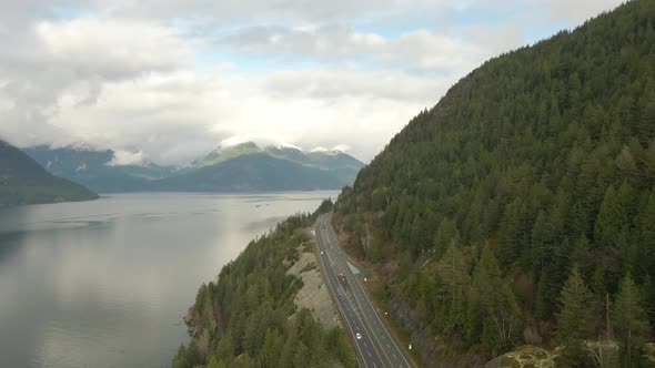 Sea To Sky Hwy in Howe Sound Near Squamish