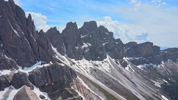 Flying over the Mountains in the Summer