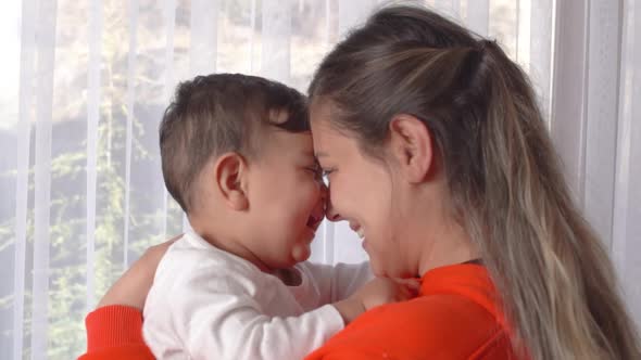 Baby and mom are very happy.