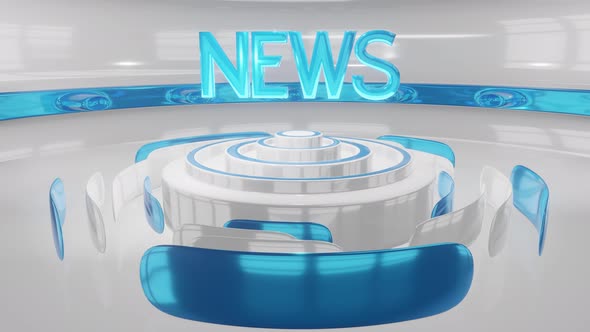 Blue and White News Intro