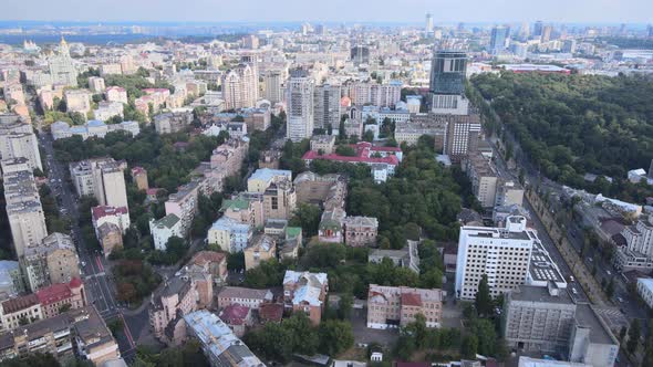 Kyiv, Ukraine Aerial View of the City. Kiev