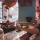 Waitress taking cake and glass from the counter - VideoHive Item for Sale