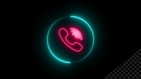 Colorful Neon Viber Icon