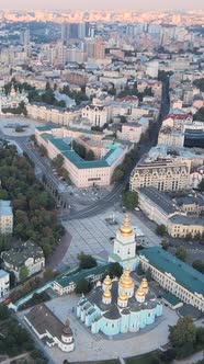 Kyiv Ukraine Aerial View of the City