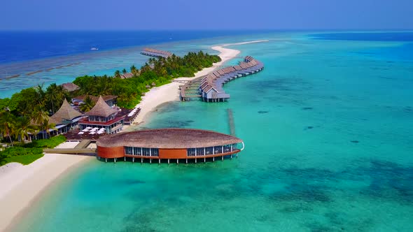 Aerial drone abstract of sea view beach by lagoon and sand background