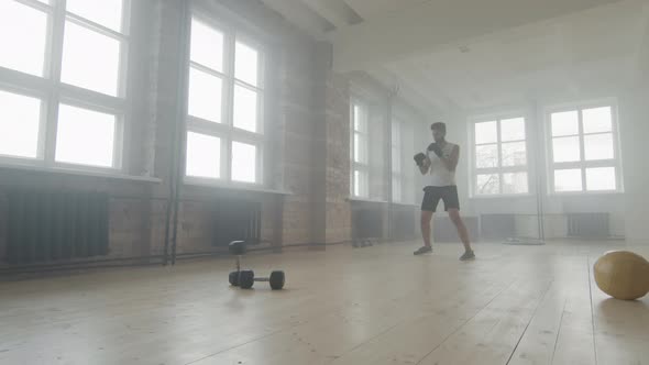 Afro-American Sportsman At Boxing Training