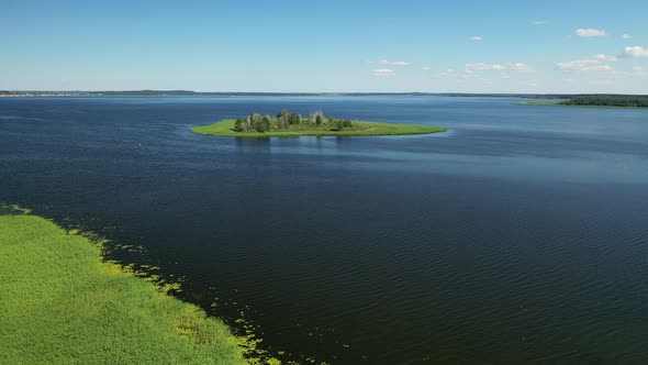 Top View of Lake Drivyaty in the Braslav Lakes National Park the Most Beautiful Lakes in Belarus