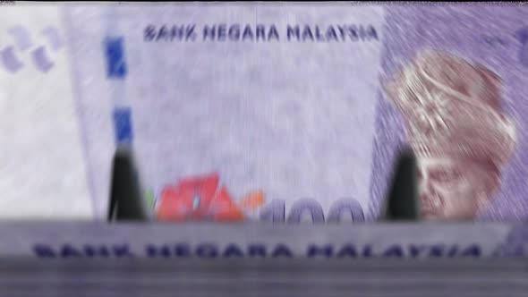 Malaysia Ringgit money counting machine down loop