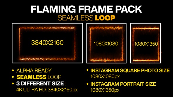 Flaming Frame Pack 4K Alpha V1