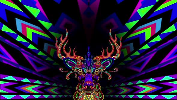 Ethnic Colorful Deer