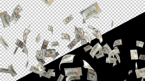 Falling Dollar Bills 4K