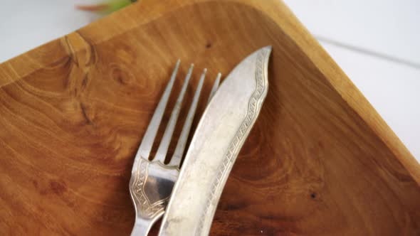 Various cutlery on table 4k