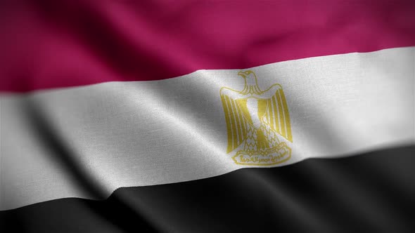 Egypt Flag Textured Waving Close Up Background HD