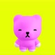 Funny Looped cartoon kawaii pink Bear character. Cute emotions and move animation. 4k video - VideoHive Item for Sale