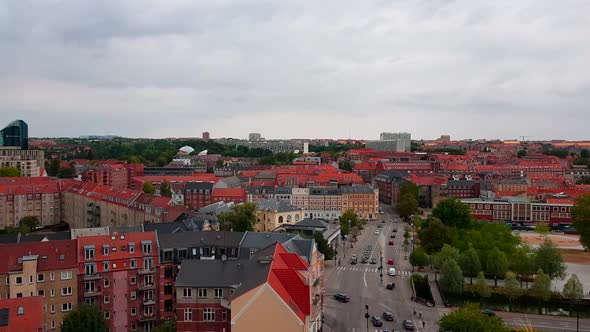 Panorama of the Aarhus city. Taken in Denmark.