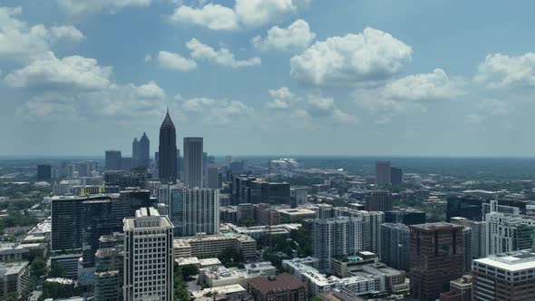 Aerial view of Atlanta Georgia near Mid town