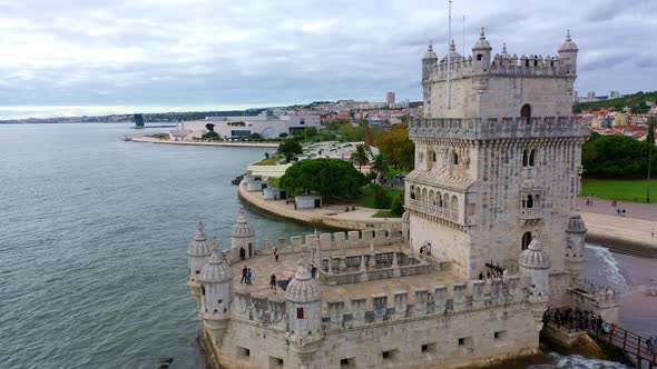 Belem Tower in Lisbon is a Famous Landmark in the City