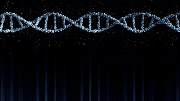 Blue DNA Molecule Model