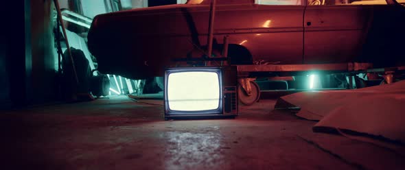 Old TV in a Garage