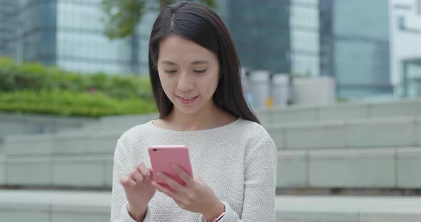 Young woman use of smart phone